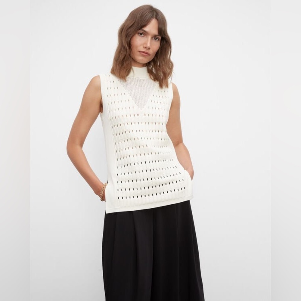 Club Monaco Open Stitch Sleeveless Tunic